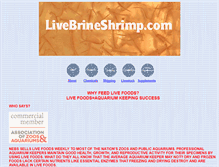 Tablet Screenshot of livebrineshrimp.com